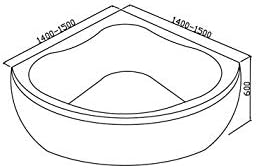 Vasca Idromassaggio Semicircolare MALE' in metacrilato bianco con pannello frontale - Dimensione 140x140