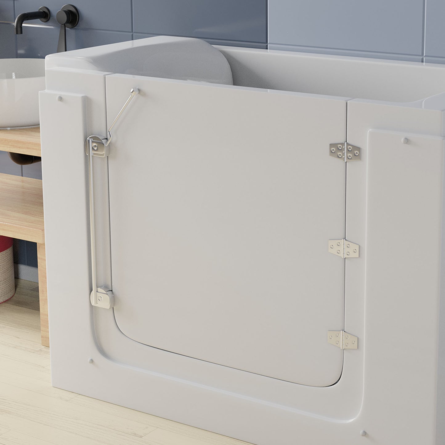 Vasca da bagno con sportello EASY dimensioni 125x70cm altezza 96cm per anziani e disabili