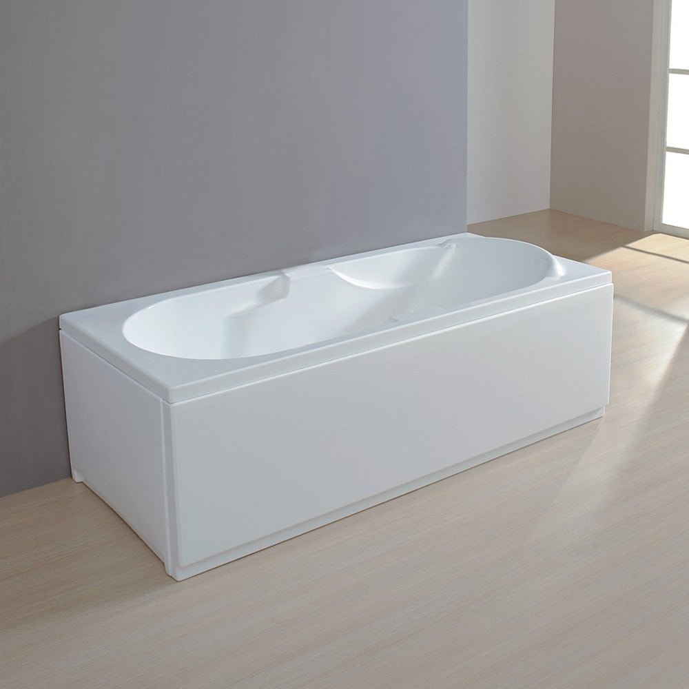 Vasca da Bagno Rettangolare MYKONOS in metacrilato bianco con pannelli - Dimensioni 160x70 170x70 - StileVasca -